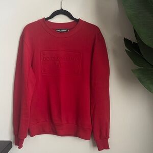 Dolce & Gabbana Men's Vibrant Red Crewneck Sweater